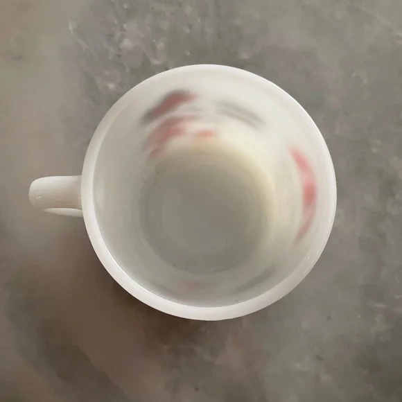 Vintage Mickey Mouse & Minnie Mouse White Milk Glass Coffee Mug - Picture 5 of 5